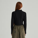BLACK HEM VARIATION LONG SLEEVES T-SHIRT