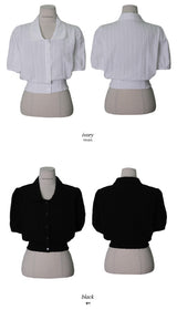 [SHOPPERMADE] ピュアレース半袖ブラウス (2color)