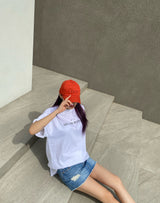 エンブロイダリーキャップ / LEKIM EMBROIDERY ORANGE CAP