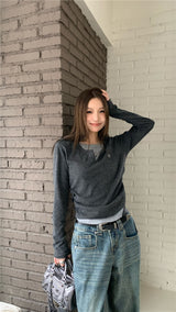 ロゴレイヤード長袖Tシャツ