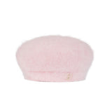 VA Square Stud Angora Beret / Pink
