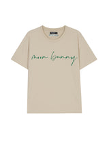 MOON BUNNY LETTERING EMBROIDERY T-SHIRT LIGHT BEIGE (6586883407990)