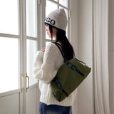 Modic Leather Coloring Nylon Shoulder Bag