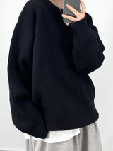 ウールニットスウェットシャツ/wool knit sweatshirt