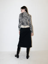 Zebra Silky Shirts (BEIGE)