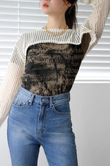ネットボレロニット/Net Bolero Knit (2color)