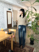 Freewheeling tassel round knit 