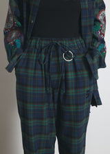 DREAMCATCHER CHECK LOOSE-FIT PANTS (Blue) / ドリームキャッチャーチェックルースフィットパンツ