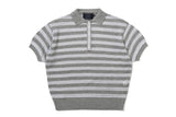 パンチングニットポロ / PUNCHING KNIT POLO_GRAY