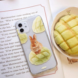 melon cream bread bunny jelly hard phone case
