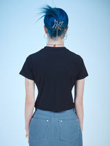 アクアリウムクロップTシャツ / AQUARIUM CROP T-SHIRTS(BK)