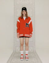 M PATCH VARSITY CARDIGAN RED (6691448717430)