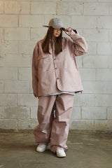 ロゴカラーコットンベーシックジャケット/BSR2223FWJK064 LOGO COLLAR COTTON BASIC JACKET INDYPINK