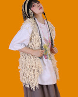 grunge layered open cardigan (2 color) (6680315363446)