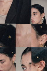 Square Angora Hairpin (Black)