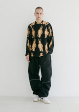 ソフトラウンドジョガーパンツ / BSR2223FWPT049 WD SOFT ROUND JOGGER PANTS BLACK