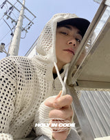 No.9423 net hood KNIT ZIP-UP (4color) (6699025858678)