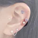 パープルライキ―ピアスセット/[Styling] Purple Liky Piercing Set (5 set)