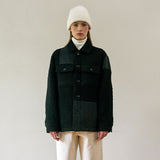 WOOL BLENDED HEAVY SHIRT JACKET (BLACK) (6627482402934)