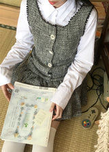 クラシックツイードミニフリルワンピース