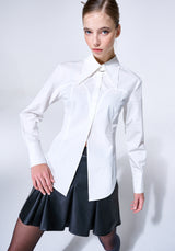 POINTED COLLAR COTTON SHIRT (6624209567862)