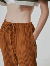 PLEATS ANKLE STRAP PANTS (2 COLOR) (6682303561846)