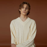 Mix V Neck Knit (4607217893494)