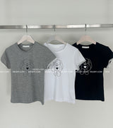 レースハートラビットキッチ―ショートスリーブtシャツ