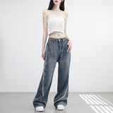 Weather Cable Vintage Denim Pants (belt set)