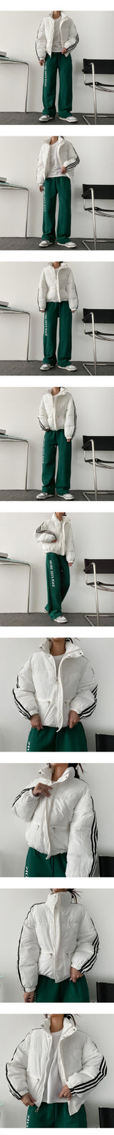 Roll key ring lettering banding pants