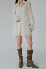 ダスティーラッフルワンピース / Dusty Ruffle One Piece (3color)