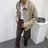 レザーピンタックジャケット/EV leather pin tuck jacket (3 colors)