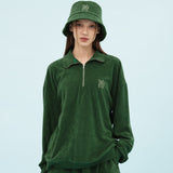 Terry half zipup sweatshirts (6686398873718)