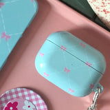 ビンテージリボンエアポッズケース / vintage ribbon airpods case (blue)