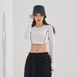 スリーブカットクリップTシャツ/sleeve cut crop tee(9188)