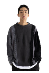 MULTIPLE INCISON CABLE KNIT MFONT002-BK (6645571125366)