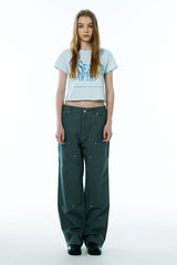 アメリカンドリームクロップTシャツ/AMERICAN DREAM CROP TEE [SKY BLUE]