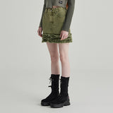 KHAKI COLOR CANCAN SKIRT