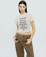 レンタルフォレストタイポクロップニット/RENTAL FOREST TYPO CROP KNIT-IVORY