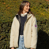 フリースオーバーサイズジャケット/RCH fleece oversized Jacket ivory