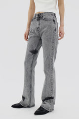 グレーデニムブーツカットパンツ / no.0027 Gray Denim Bootcut Pants