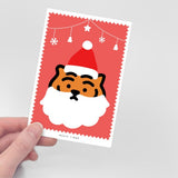 SANTA CLAUS TIGER POST CARD (6538538778742)