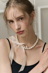 [Pre-order] Peony Pearl Necklace (Production takes 3-7 days)