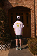 テニスボールクルーネックホワイトユニセックスTシャツ / Tennis ball crew neck white Unisex T-shirt