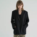 テーラードリネンジャケット / TAILORED LINEN JACKET, BLACK
