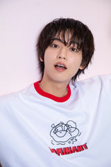 YUTARO × DOMINANT I コラボレーションTシャツ（赤色）※送料込 (6576324837494)