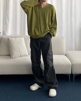 SKローレンVネックニット / SK Lauren V-neck Knitwear (4 colors)