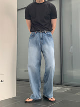 ラボワイドブラッシュデニムパンツ / Labo Wide Brush Denim Pants (Light Blue)