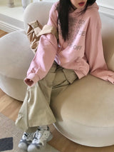 Poppy lettering hood T
