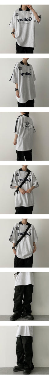 ガレリアカラーカラー半袖Tシャツ / Galleria Color Collar Short-Sleeved T-Shirt